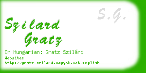 szilard gratz business card